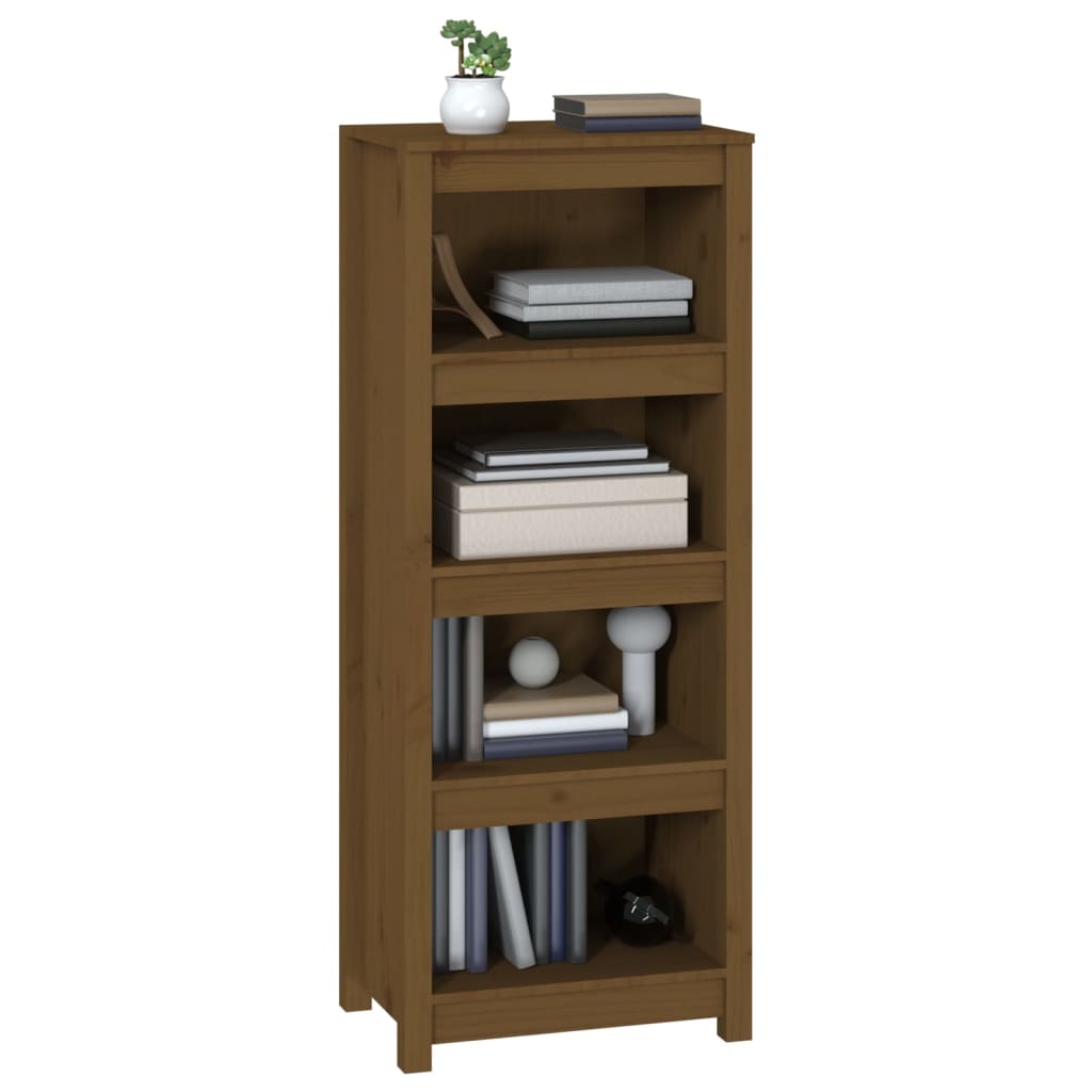 Book Cabinet Honey Brown 50x35x125.5 cm Solid Wood Pine